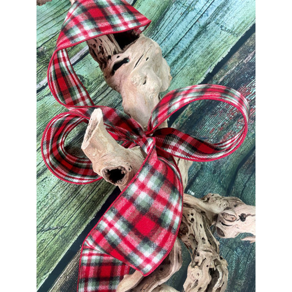 The Holiday Aisle® Wool Plaid Ribbon and Bow Wayfair